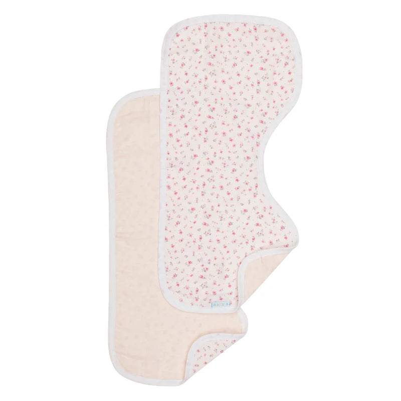 ALL4ELLA Organic burp cloth 2pk - Pink Petals