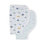 ALL4ELLA Organic burp cloth 2pk - Beep Beep