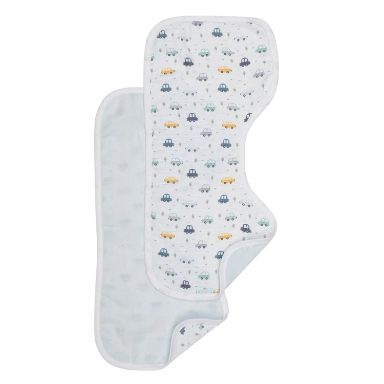 ALL4ELLA Organic burp cloth 2pk - Beep Beep