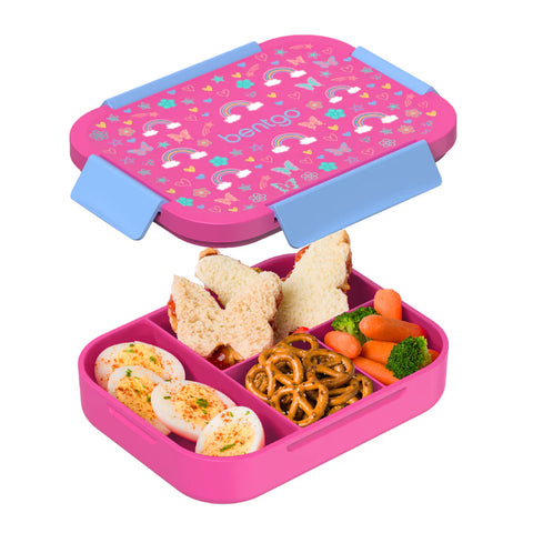 Bentgo Kids Snap & Go Lunch Box - RAINBOWS & BUTTERFLIES
