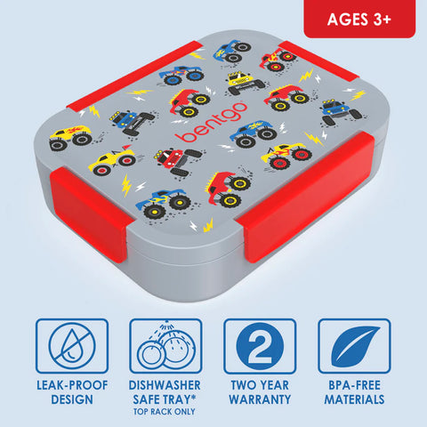 Bentgo Kids Snap & Go Lunch Box - TRUCKS