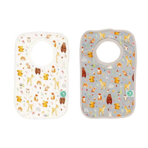 ALL4ELLA Pullover Head Bibs 2pk - Forest