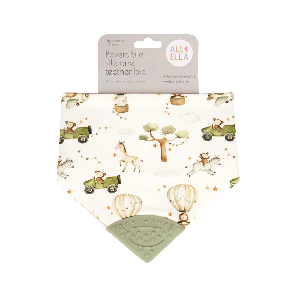 ALL4ELLA Reversible teether bib - Monkey