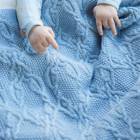 Toshi Organic  Blanket Bowie  Bluebell