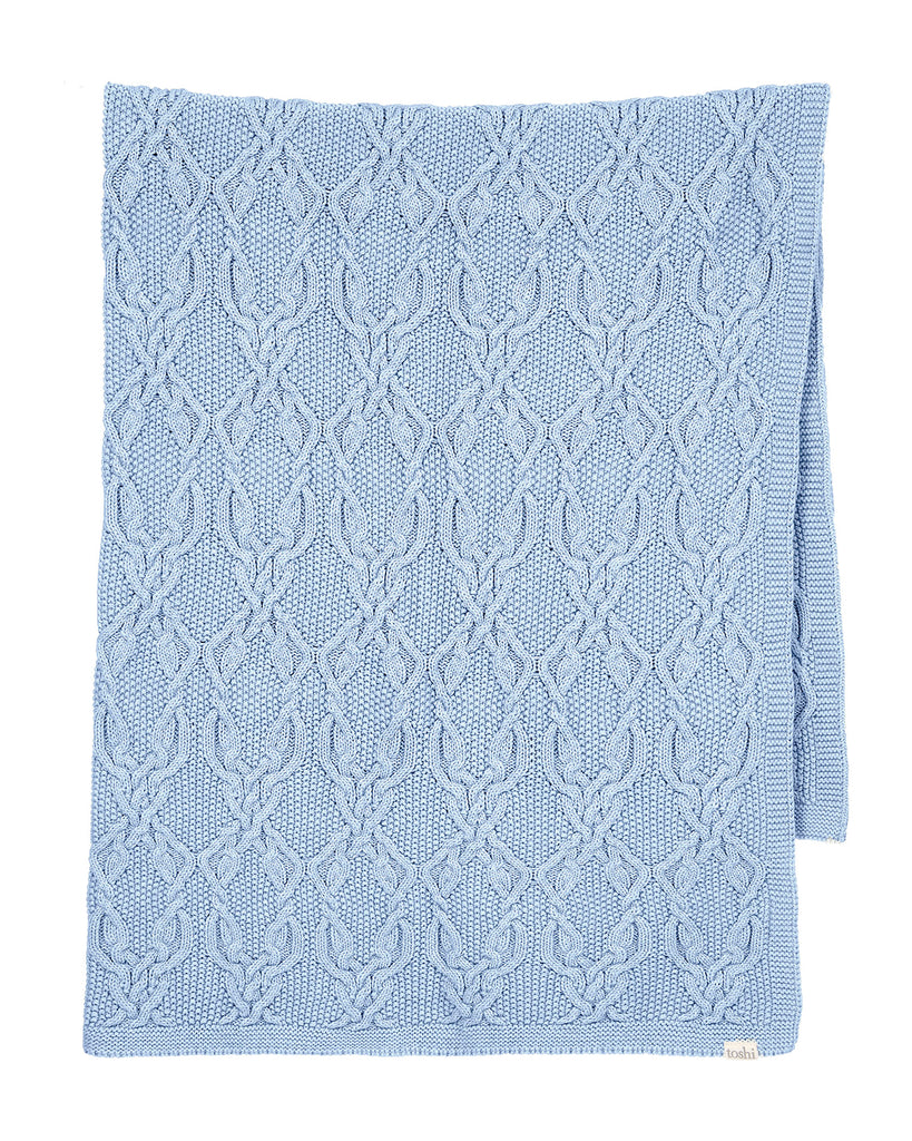 Toshi Organic  Blanket Bowie  Bluebell