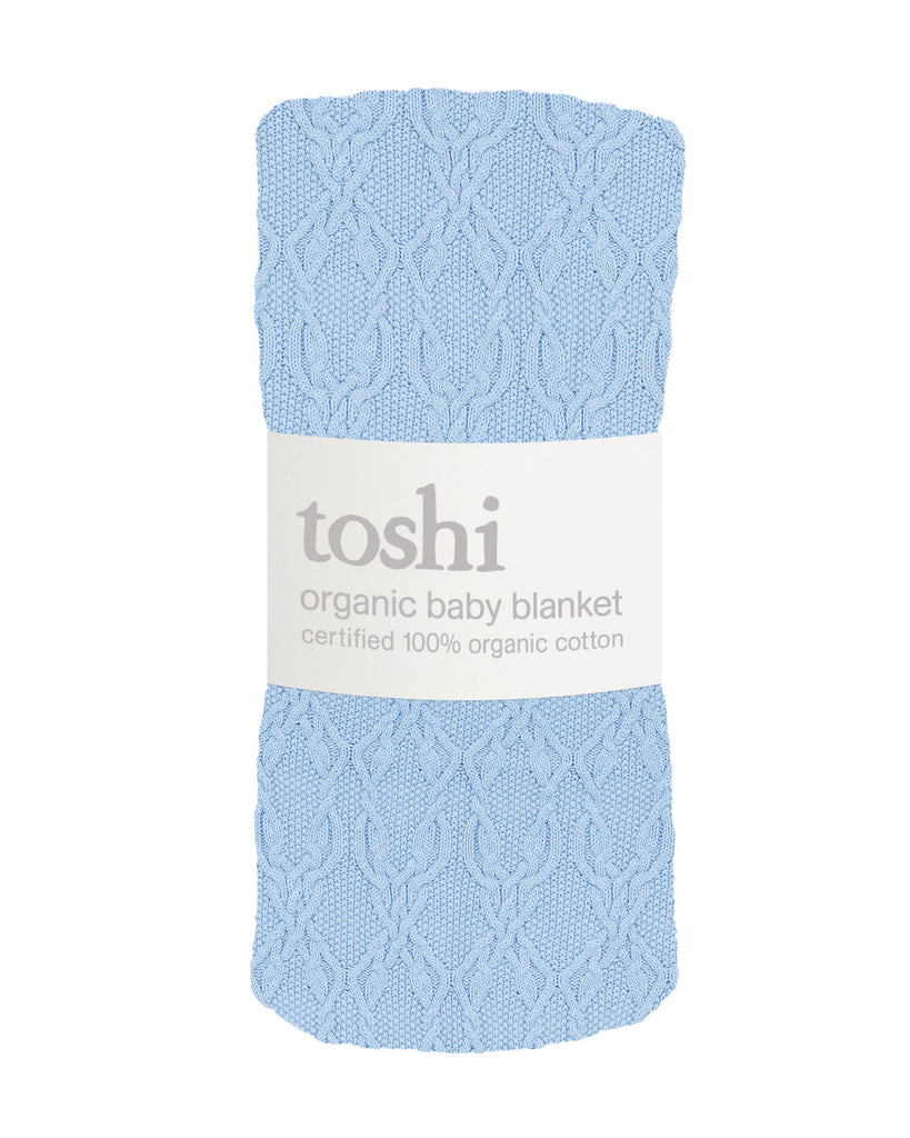 Toshi Organic  Blanket Bowie  Bluebell