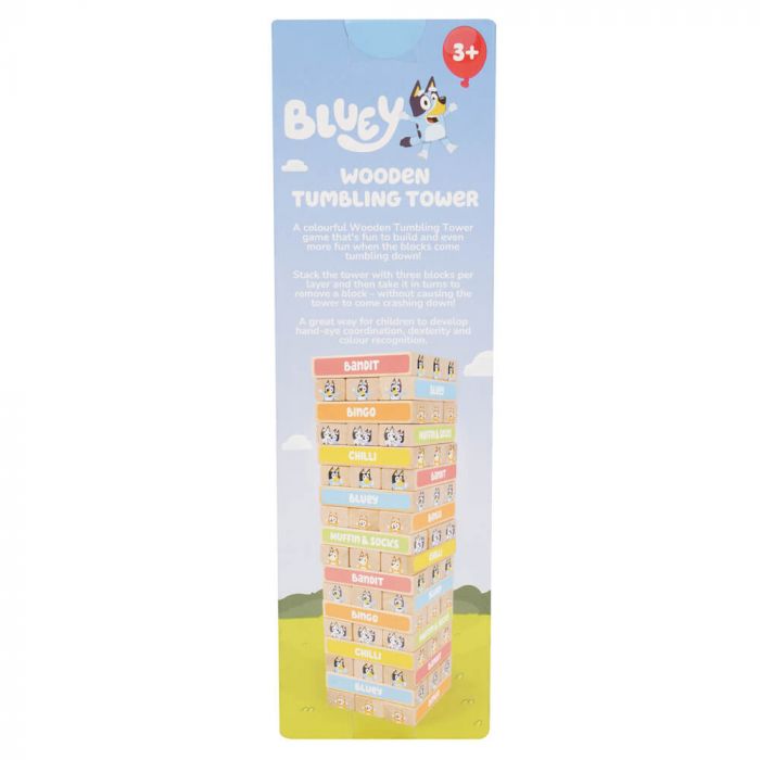 BLUEY WOODEN TUMBLING TOWER