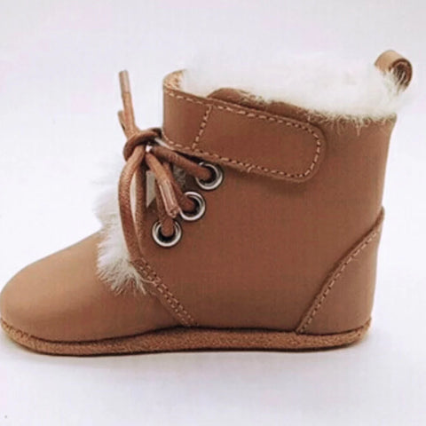 Bella & Ollie Leather Snuggle Boots - Tan