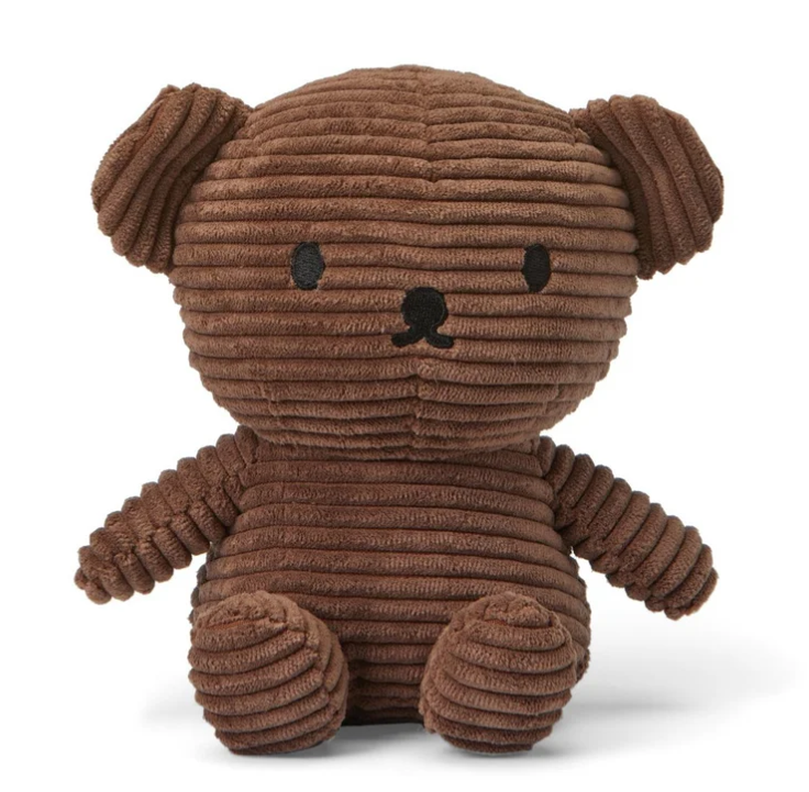 Boris Bear Corduroy Brown (17cm)