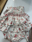 Meleze Hand Smocked Little Rosebud Romper