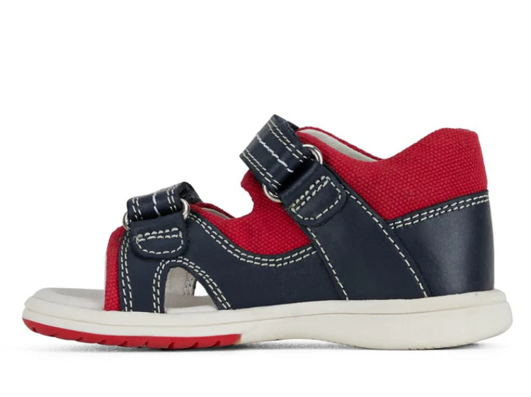 CLARKS KURT IN NAVY/RED (SIZE EU 20-31)