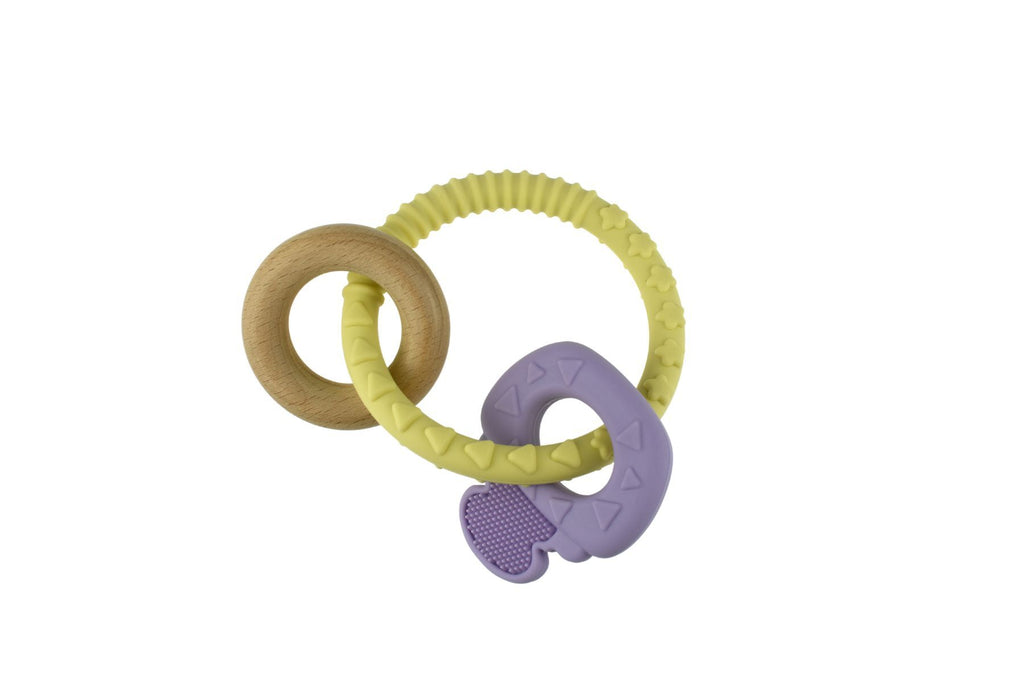 Koala Dream TEXTURED SILICONE KEY TEETHER-PURPLE