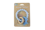 Koala Dream TEXTURED SILICONE FISH TEETHER-BLUE