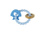 Koala Dream TEXTURED SILICONE FISH TEETHER-BLUE