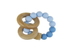 Koala Dream WOODEN SILICONE RINGS TEETHER-BLUE