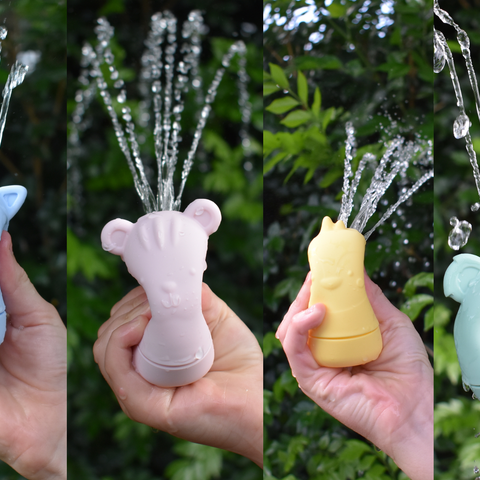 SILICONE BRAVE BEASTS ANIMAL POURERS 4 PCS SET- PASTEL