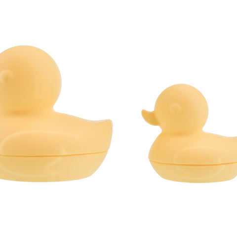 SILICONE BATH DUCKS 2PCS SET YELLOW