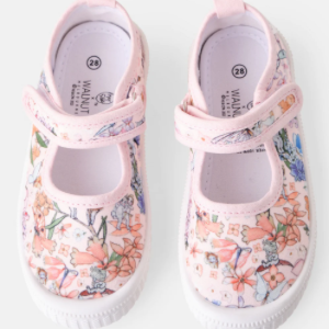 Walnut x May Gibbs Mary Jane Canvas - Rainbow Floral