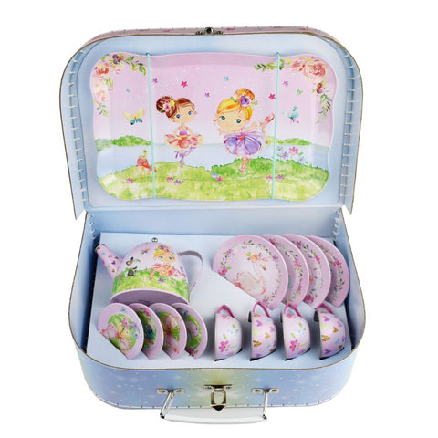 BALLERINA TIN TEA SET IN SUITCASE