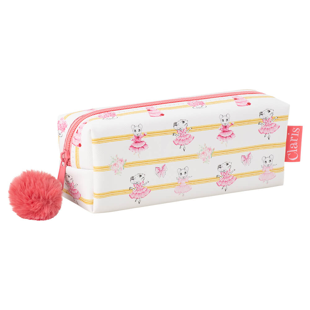 CLARIS PENCIL CASE WITH POM POM