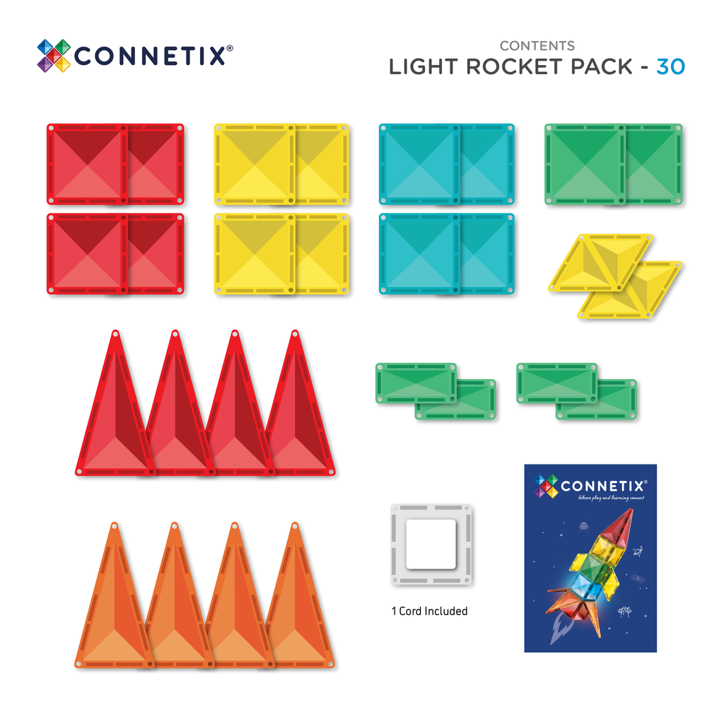 CONNETIX Light Up Rocket Pack 30 pc