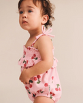 Huxbaby Cherry Towelling Bubble Romper