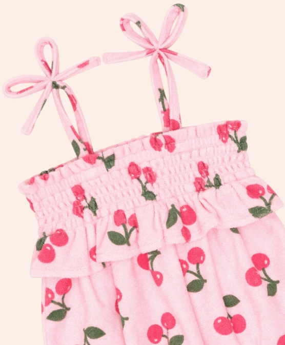 Huxbaby Cherry Towelling Bubble Romper