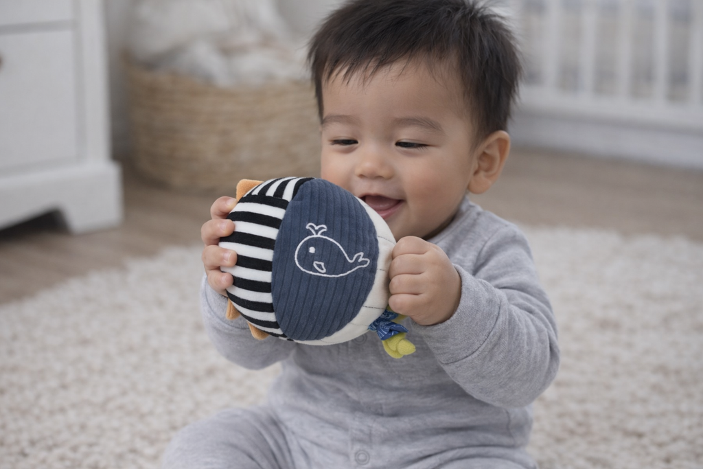 SNUGGLE BUDDY SPLASHY WHALE PLUSH GIFT SET – 4 PIECE