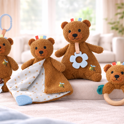 SNUGGLE BUDDY MAPLE BEAR PLUSH GIFT SET – 4 PIECE