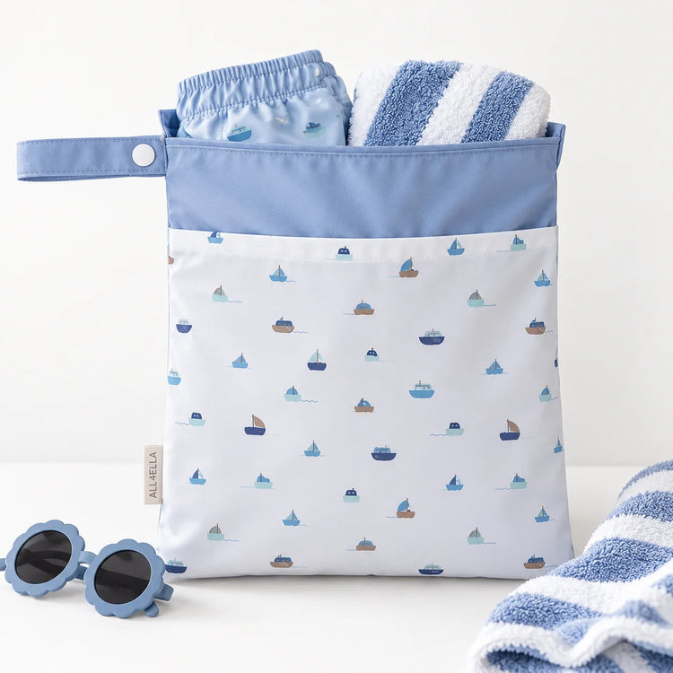 ALL4ELLA Sail Boats Recycled Wet Bag