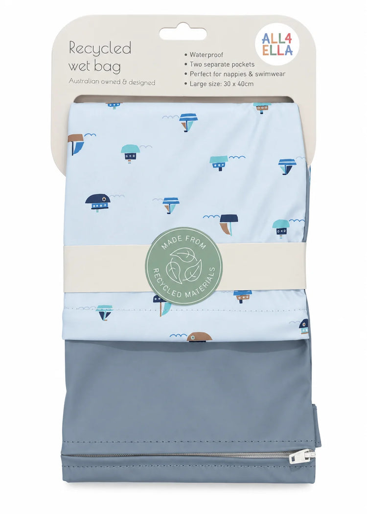 ALL4ELLA Sail Boats Recycled Wet Bag