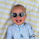 BUKIBABY 0-2 Baby T-Shades with Head Strap Powder Blue