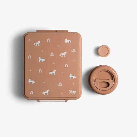 Citron Lunch box with insulated food jar - Blush Unicorn