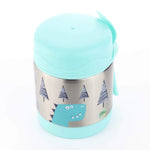 Citron Food Jar - 300ml Triple Insulated with Spork - Turquoise Dino