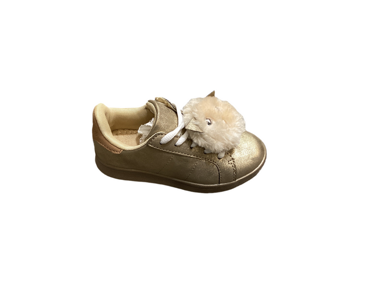 CLARKS DREW JNR GOLD METALLIC E SHOES