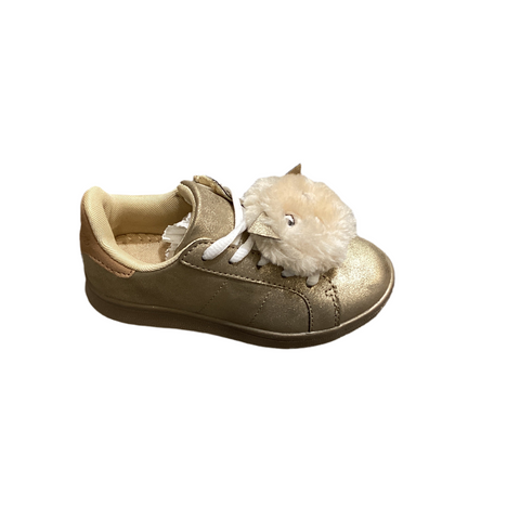 CLARKS DREW JNR GOLD METALLIC E SHOES