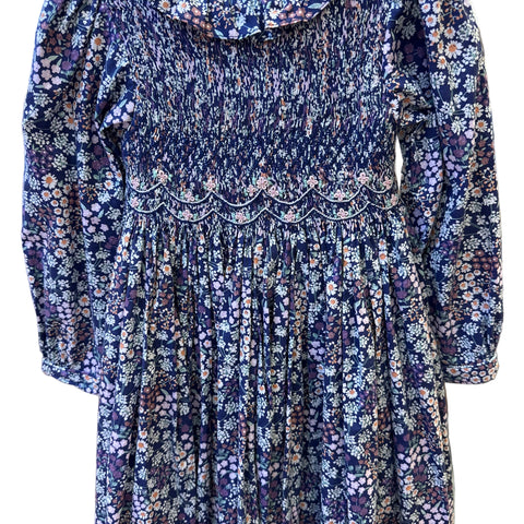 Meleze Hand Smocked Dress Long Sleeves  Eur multi 6M-8Y