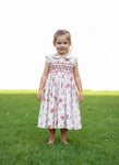 Meleze Hand Smocked Little Rosebud Dress