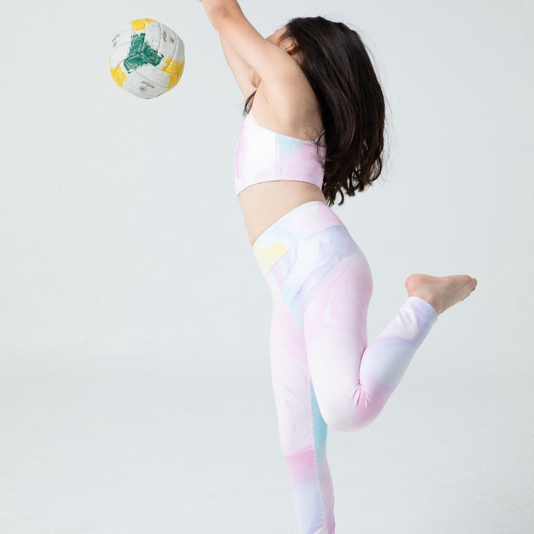 Lesimo Girls MellowTouch Collection leggings - Pastel Rainbow
