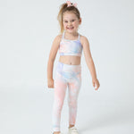 Lesimo Girls  MellowTouch Collection Crop Top - Pastel Rainbow