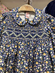 Meleze Hand Smocked Dress Long Sleeves  EBM Floral 6M-8Y