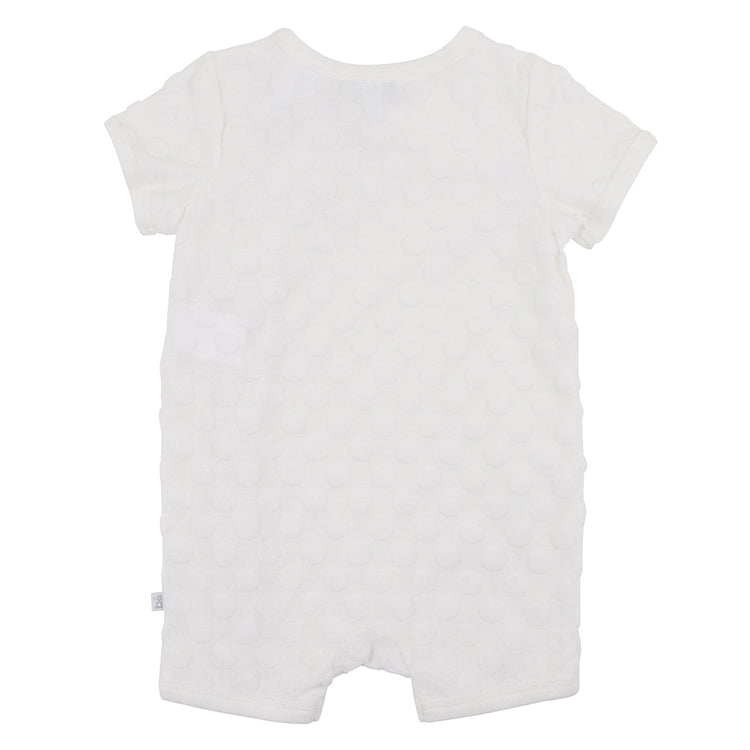 BEBE CLOUD SPOT LAYETTE SHORT SLEEVE ROMPER