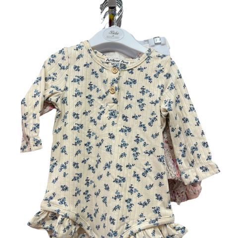 ArthurAve Classic Navy Rose Onesie