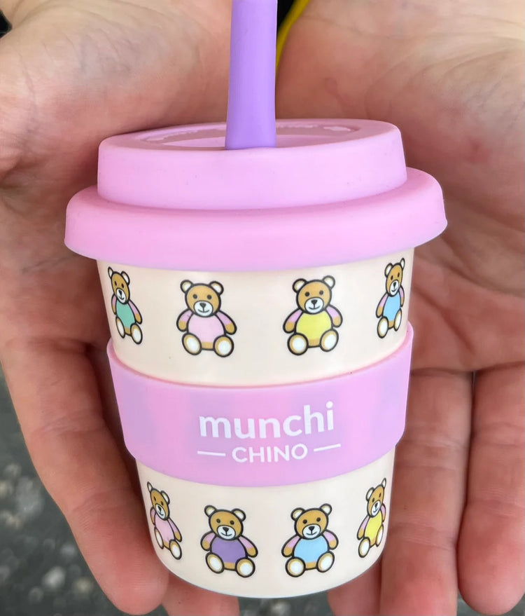 Munchi Chino Beary Cute Babychino Cup (Pink) - Straw Included