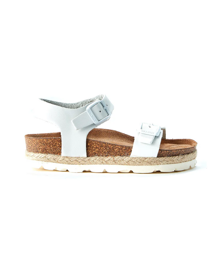 WALNUT PRATO SANDALIA IN WHITE