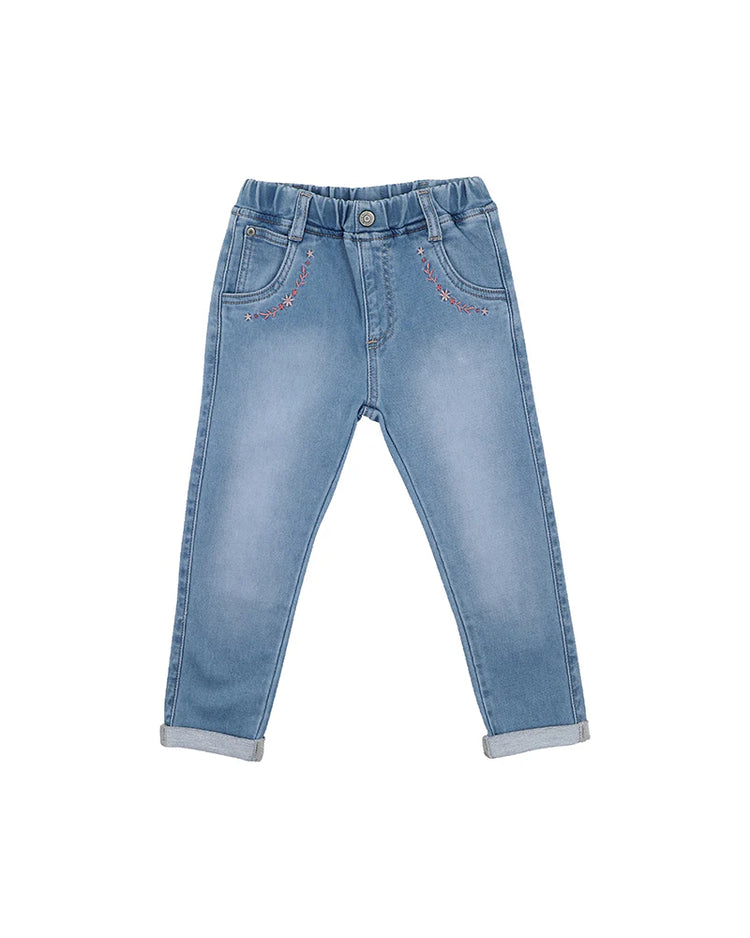 FOX & FINCH LIGHT INDIGO DENIM JEANS - LIGHT BLUE (SIZE 3-7)