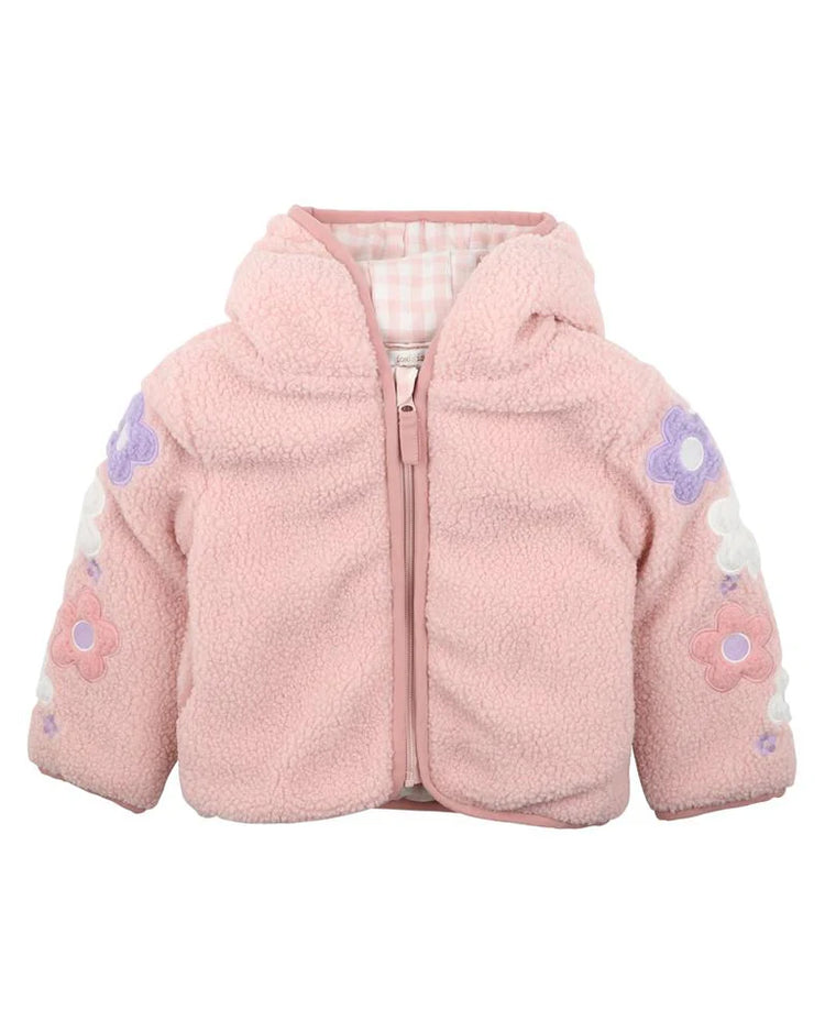 Fox & Finch FLOWER SHERPA JACKET 0-2YRS