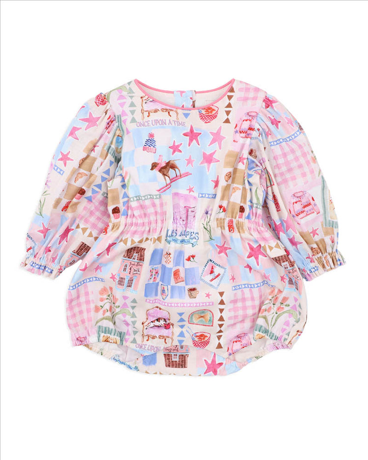 Fox & Finch WINTER VACAY PRINT LS ROMPER