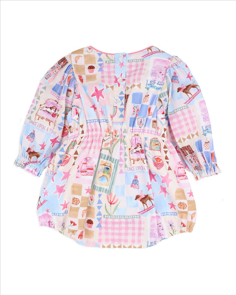Fox & Finch WINTER VACAY PRINT LS ROMPER