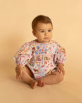 Fox & Finch WINTER VACAY PRINT LS ROMPER